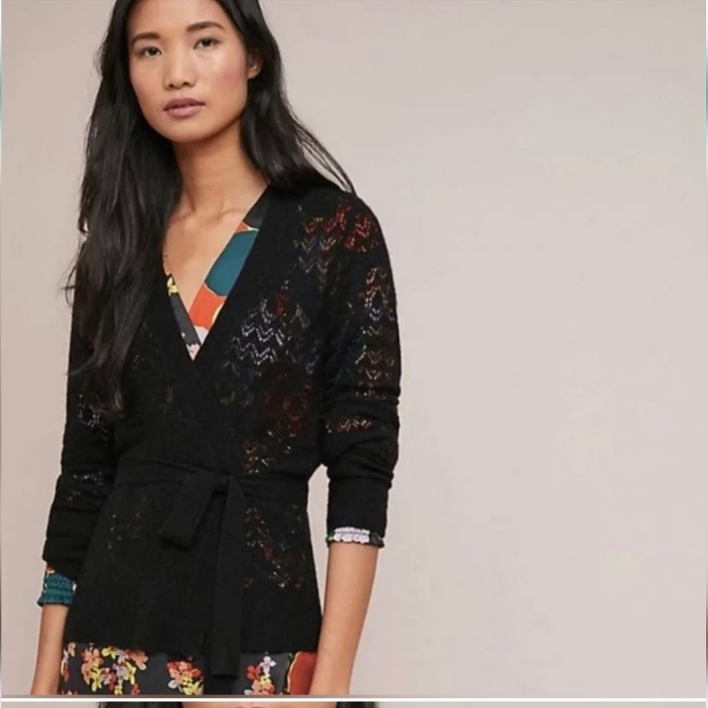 Anthropologie Meadow Rue Wesley Wrap Cardigan Size XSP